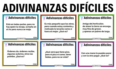 adivinanzas difíciles para imprimir.